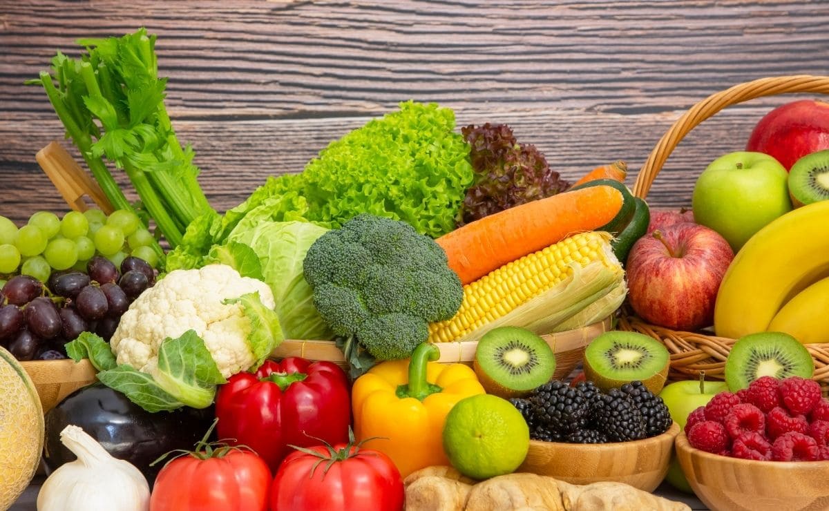 Frutas y verduras con vitamina C