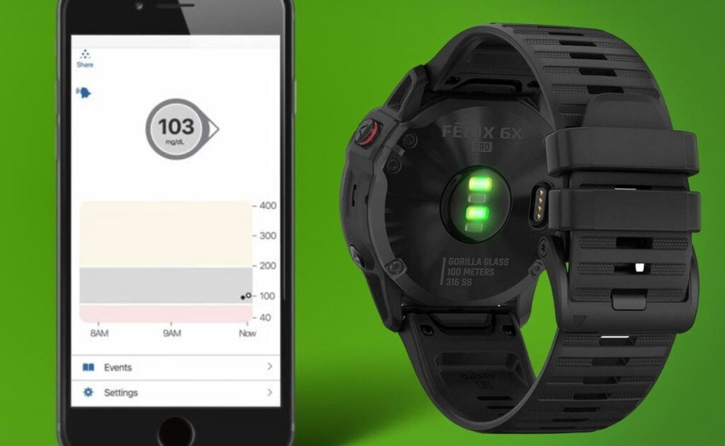 App Dexcom Garmin medidor de glucosa en sangre