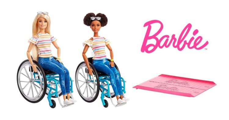 Barbie Fashionista en silla de ruedas y rampa