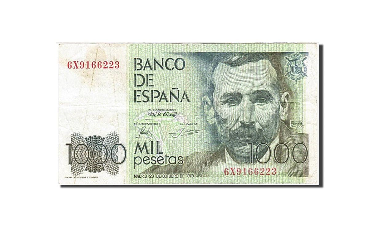 Billete de 1.000 pesetas de 1.892