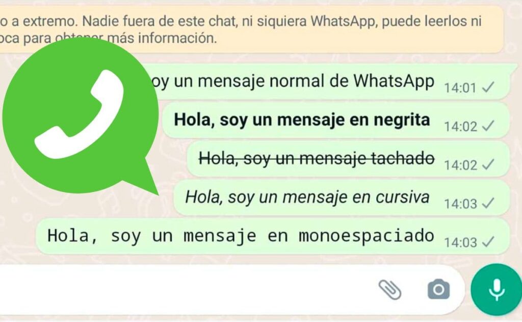 Cambiar tipo de letras Whatsapp