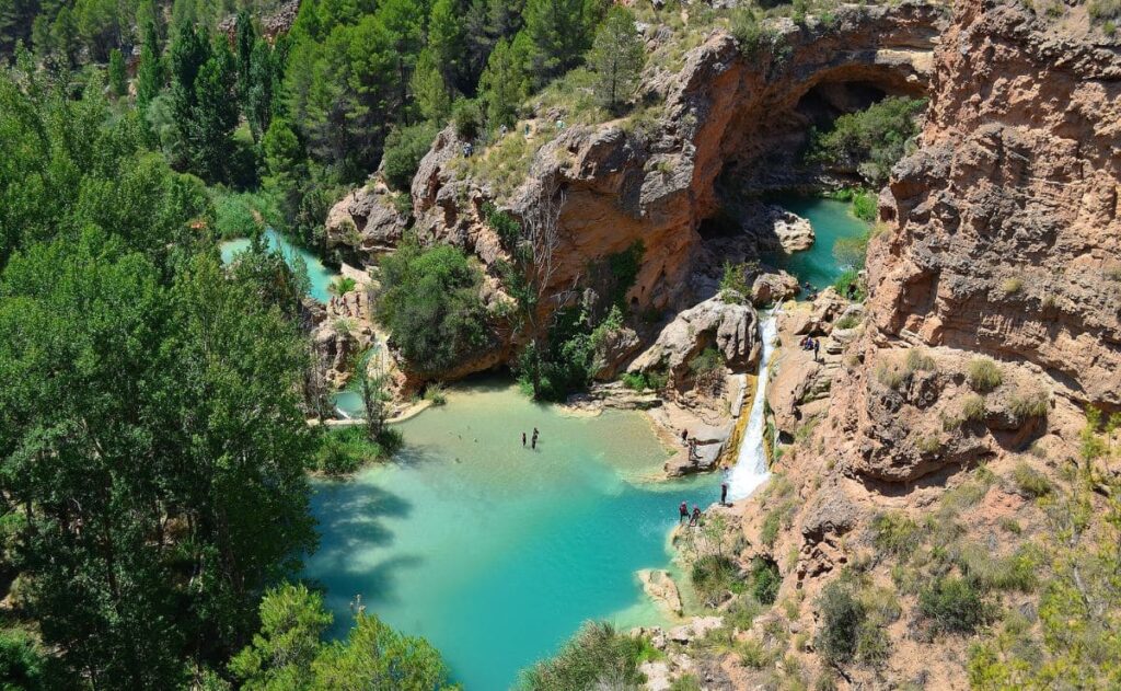 Piscina natural de Chorreras de Cabriel, situada en Cuenca