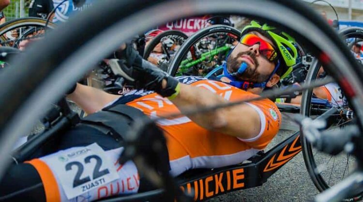 Francisco Zuasti en su handbike