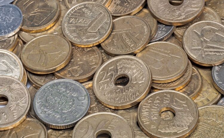 pesetas, monedas, dinero