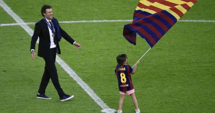 Luis Enrique junto a su hija Xana