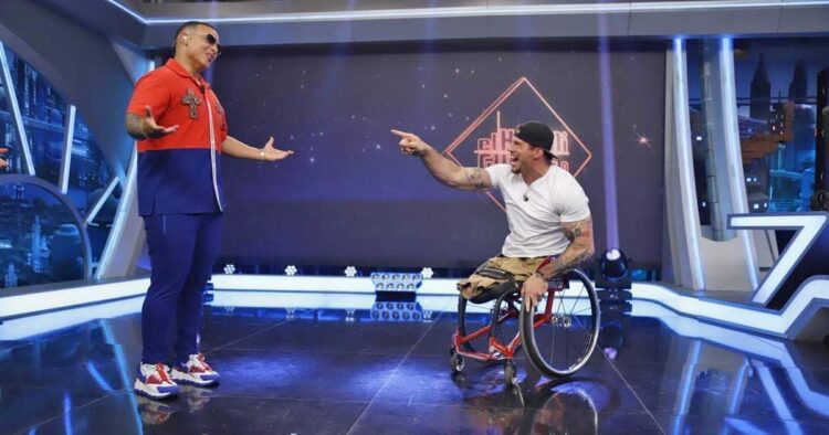 Pitbull Rhul durante su visita a El Hormiguero