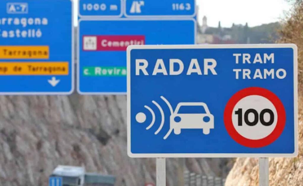 Radar de tramo de la DGT