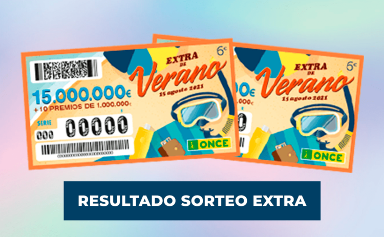 Resultado sorteo extra verano ONCE 15 agosto