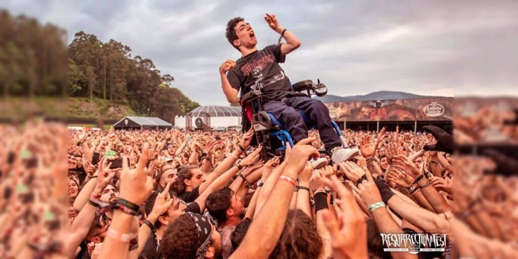 Un joven con parálisis cerebral, protagonista del Resurrection Fest