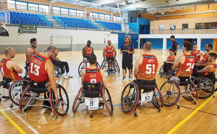 Selección Española de Baloncesto en silla preparando los Juegos Paralímpicos de Tokio 2020