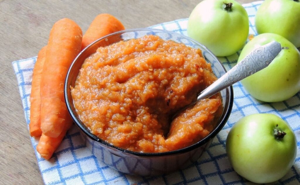 Puré de zanahoria y manzana