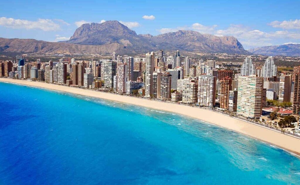 Vista de la costa de Benidorm