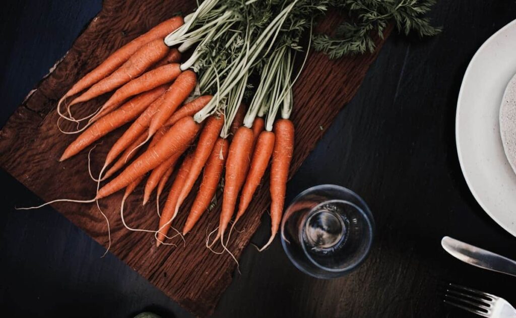 zanahorias recien cultivadas