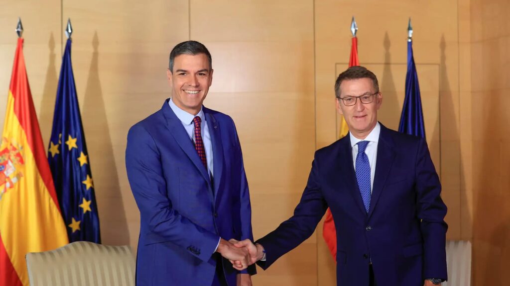 Pedro Sánchez y Alberto Nuñez Feijóo