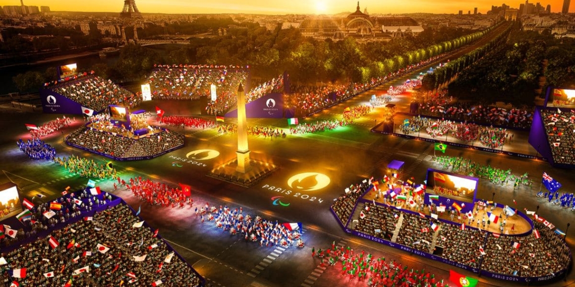 Recreación virtual de como va a ser la ceremonia de inauguración de los Juegos Paralímpicos de París 2024