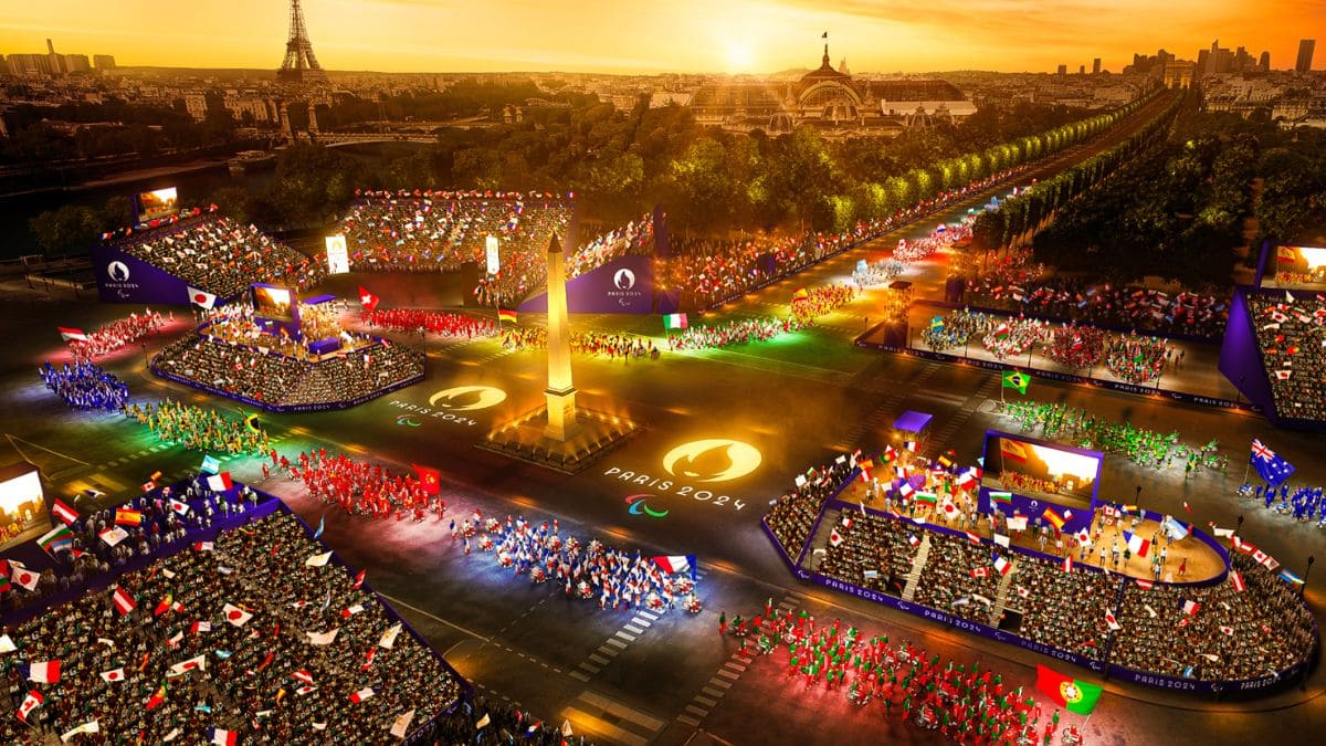 Recreación virtual de como va a ser la ceremonia de inauguración de los Juegos Paralímpicos de París 2024