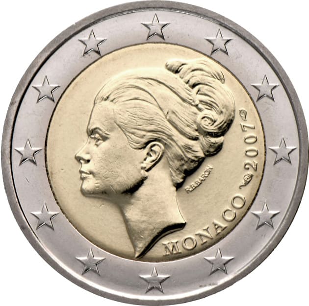 Moneda de 2 euros de Grace Kelly