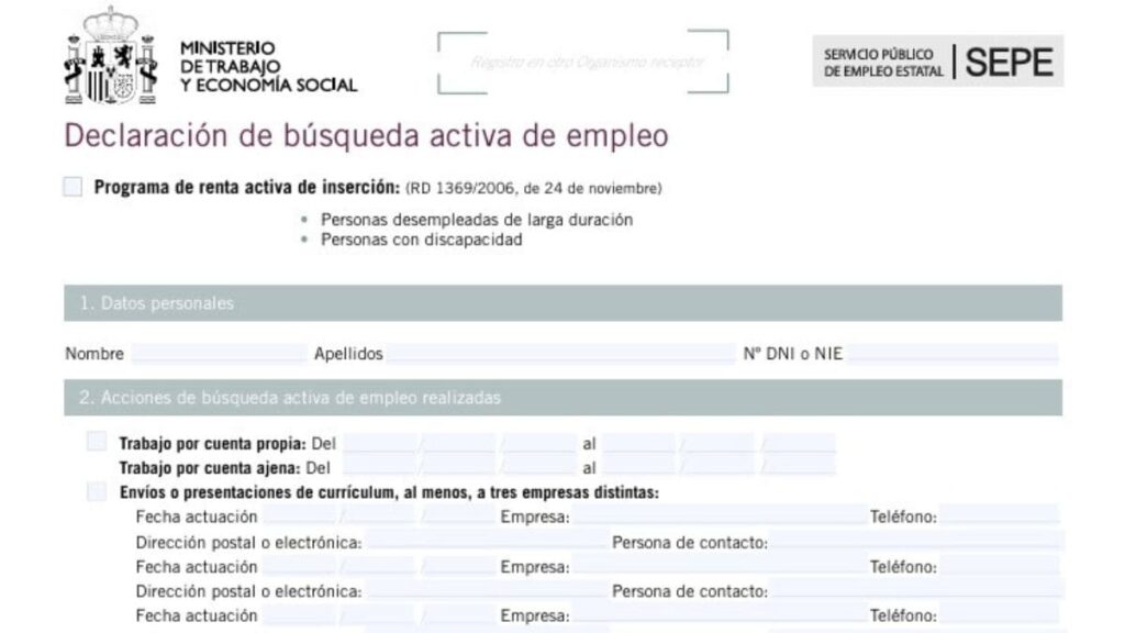 El SEPE tiene establecido como requisitos fundamental que el solicitante de un subsidio esté en búsqueda activa de empleo y lo acredite