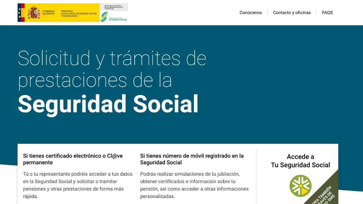 Listado de ayudas de la Seguridad Social