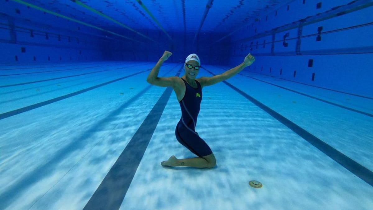 Nuria Márquez durante un entrenamiento