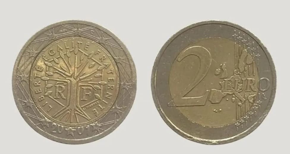 Moneda 2 euros Francia 2001