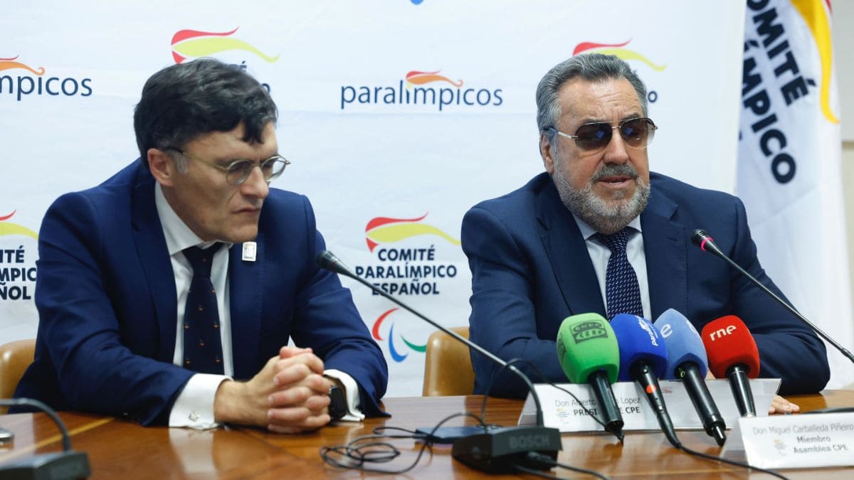 Alberto Durán y Miguel Carbadella, actual y ex presidente del Comité Paralímpico Español (CPE)