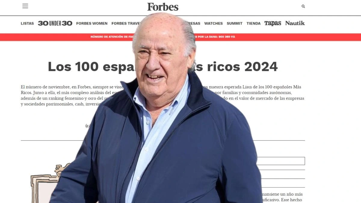 Amancio Ortega, accionista mayoritario de Inditex, lidera la lista Forbes