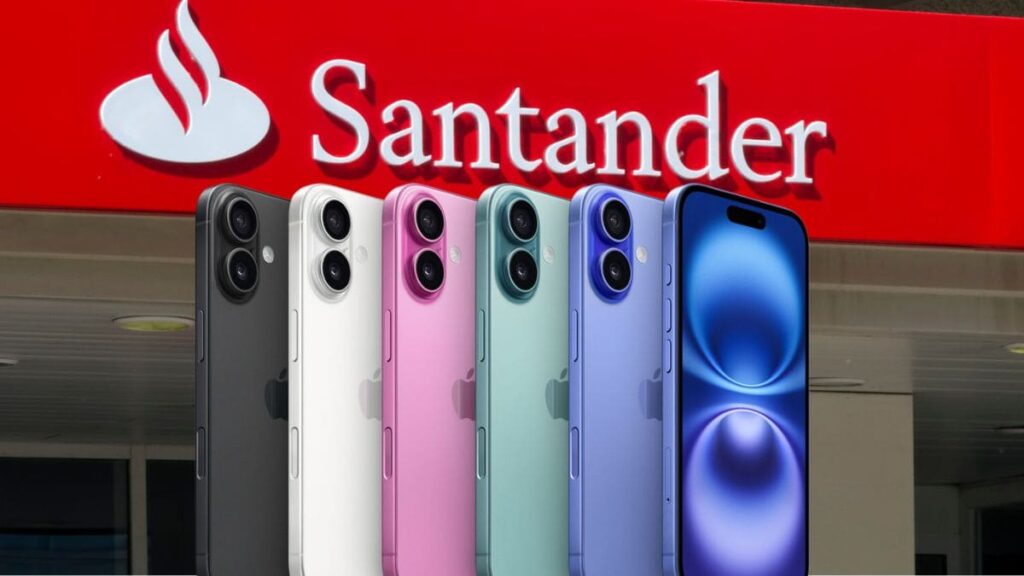 Banco Santander regala un iPhone 16 por domiciliar una pensión