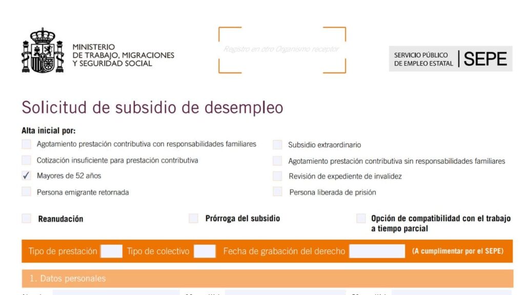 El SEPE ofrece el subsidio para mayores de 52 años