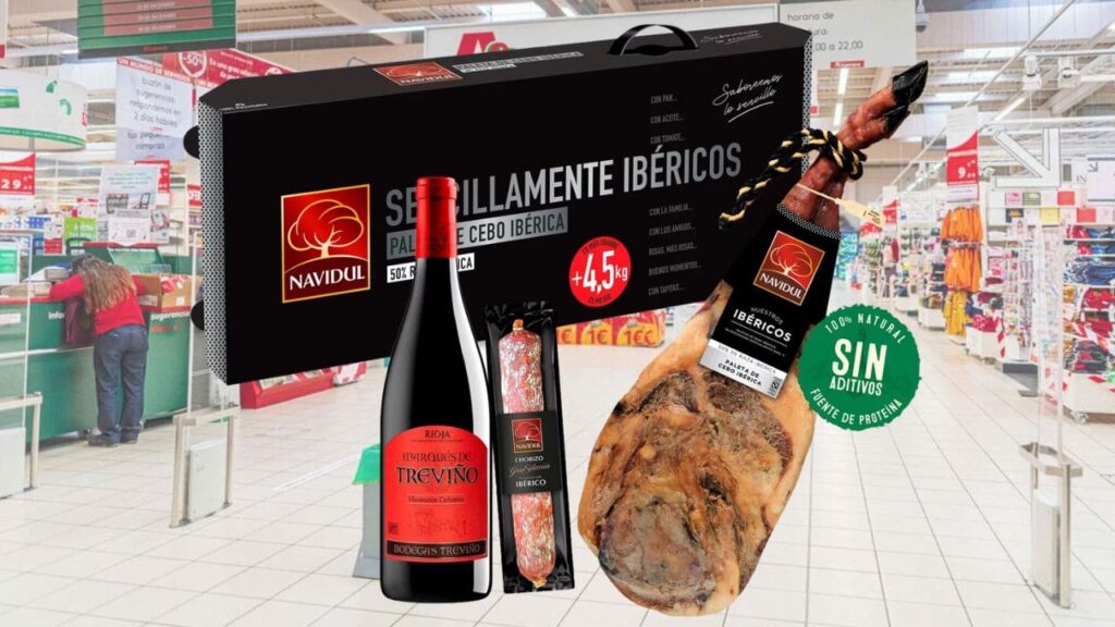 Lote de Navidad en Alcampo con Jamón Ibérico