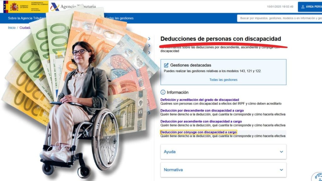 El beneficio fiscal que tienen las personas con un 33% de discapacidad en 2025