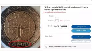 La moneda de dos que podría valer hasta 2.000 euros