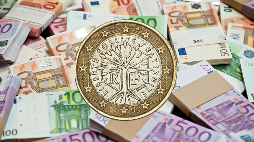 Moneda de un euro por valor de 700