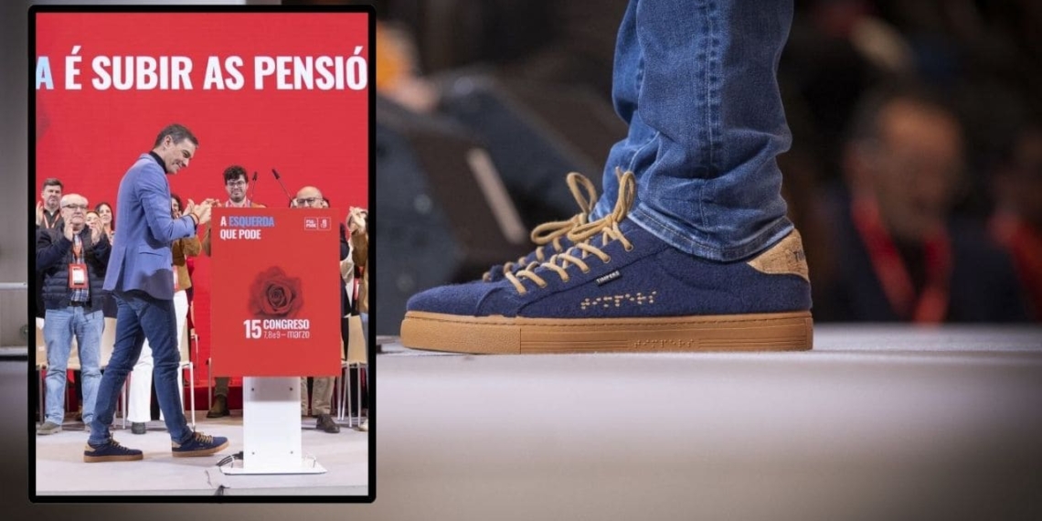 El gesto inclusivo de Pedro Sánchez con unas zapatillas Timpers, creadas por personas con discapacidad